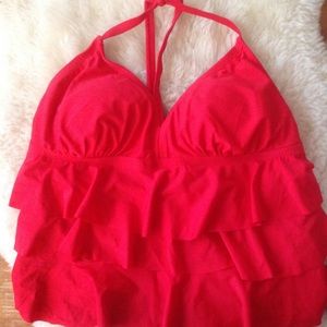 Red Catalina 2 Piece Bathing Suit 1X (16W)